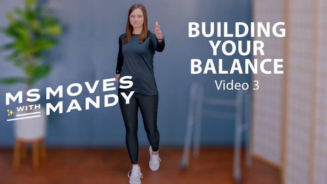 Physical therapist Mandy Rohrig standing and demonstrating an exercise