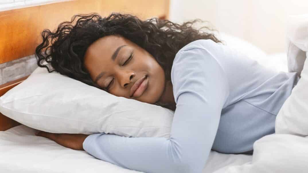 Woman in bed sleeping