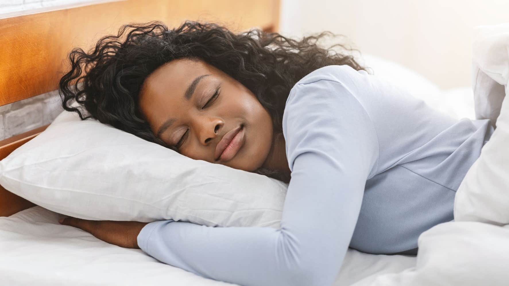 Woman in bed sleeping