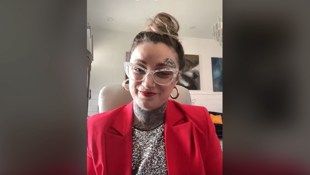 Brittany Quiroz Sitting in her office