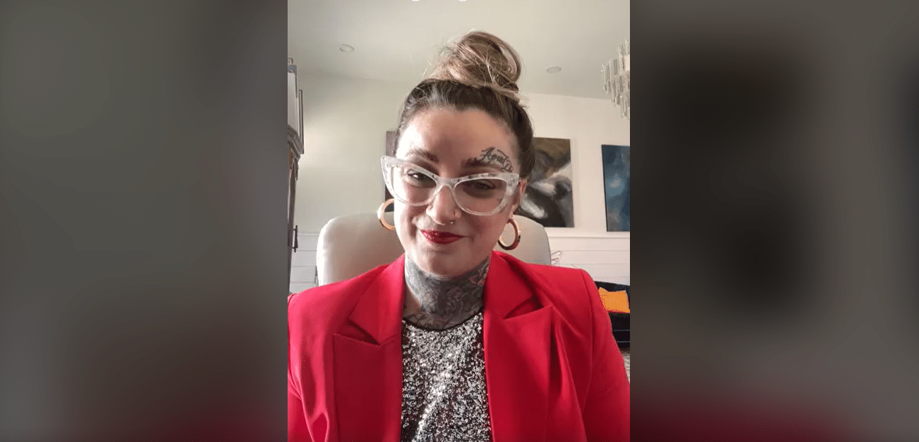 Brittany Quiroz Sitting in her office