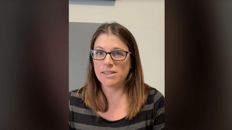 Meghan Beier Sitting In Her Office