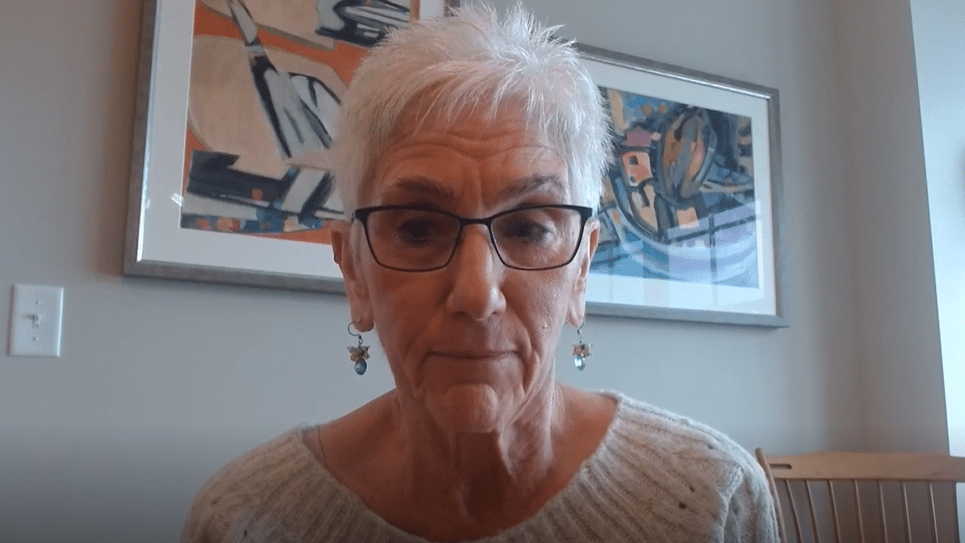 Roz Kalb sitting in her office
